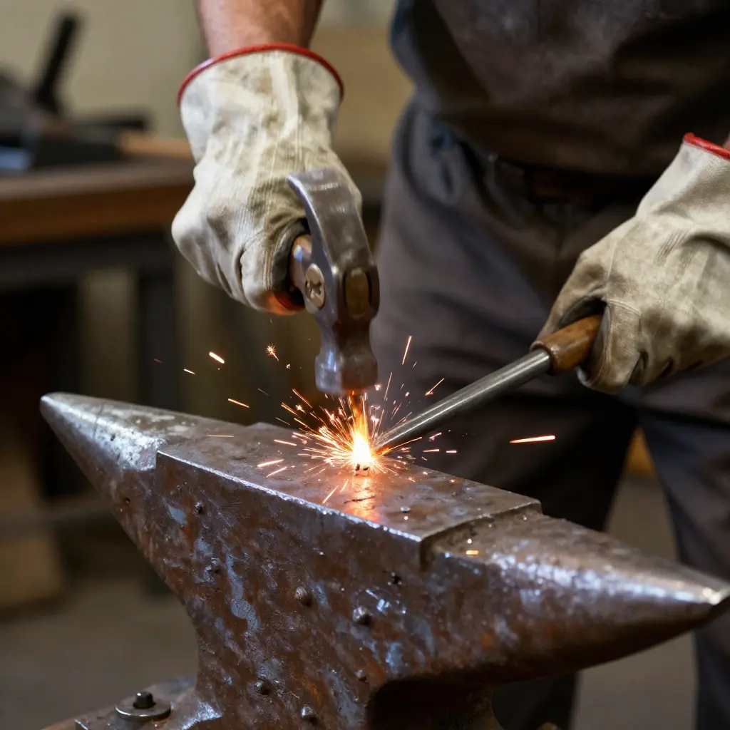 Artisan working in workshop